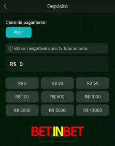 deposits BETINBET